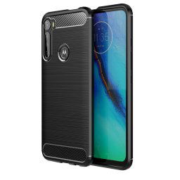 Husa Husa pentru Motorola One Fusion Plus - Techsuit Carbon Silicone - Black