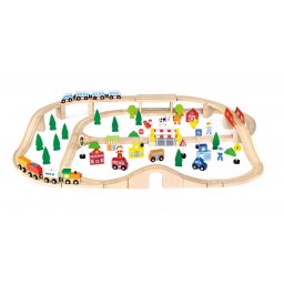 Set de trenulete din 90 de piese