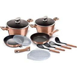 Zestaw Garnków Granitowych Berlinger Haus Bh-7058 Rose Gold 13 Elem.!