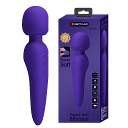 Pretty Love Meredith Super Soft Silicone Massage Wand Purple