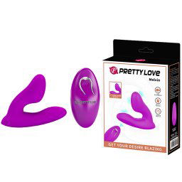 Pretty Love Melvin Dual Massager with Remote Control Purple