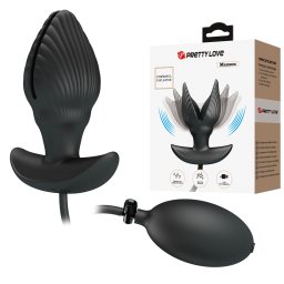 Pretty Love Manson Inflatable & Vibrating Anal Plug Black