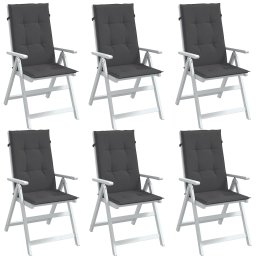 Perne scaun cu spatar înalt, 6 buc. antracit 120x50x4 cm textil GartenMobel Dekor