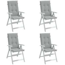 Perne scaun cu spatar înalt 4 buc. melanj gri 120x50x4cm textil GartenMobel Dekor