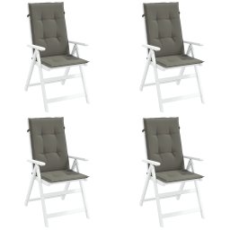 Perne scaun cu spatar înalt 4 buc. melanj gri 120x50x4cm textil GartenMobel Dekor