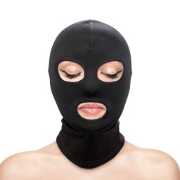 NS Novelties Fetish & Fashion Eyes & Mouth Hood Black
