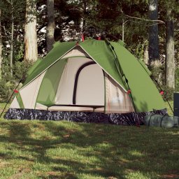 Cort de camping cupola 2 persoane, setare rapida, verde GartenMobel Dekor