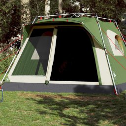 Cort de familie cabana 7 persoane verde setare rapida GartenMobel Dekor