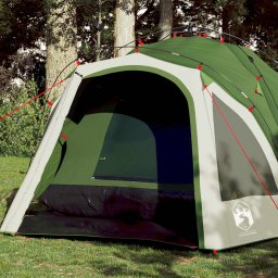 Cort de camping cupola 3 persoane, setare rapida, verde GartenMobel Dekor
