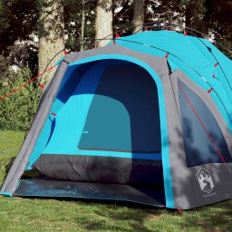 Cort de camping cupola 3 persoane, setare rapida, albastru GartenMobel Dekor