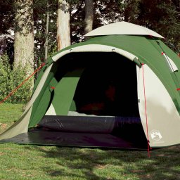 Cort de camping cupola 3 persoane, setare rapida, verde GartenMobel Dekor