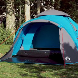 Cort de camping cupola 3 persoane, setare rapida, albastru GartenMobel Dekor