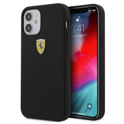 Husa Ferrari FESSIHCP12SBK iPhone 12 mini 5.4" black/black hardcase On Track Silicone