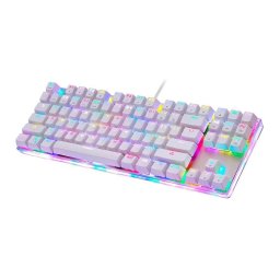 Tastatura Mechanical gaming keyboard Motospeed K87S RGB (white)