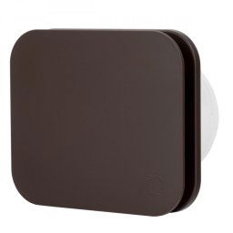 Ventilator de baie Turbionaire TREND 100 SDBC, Panou frontal Dark Brown Chocolate mat, Presiune superioara pana la 35 Pa, Clapeta antiretur, Diametru racord 100mm, Silentios, Protectie IPX4, Aspiratie perimetrala, Design minimalist