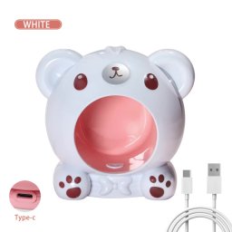 Mini Lampa UV/LED White Teddy Bear 16W