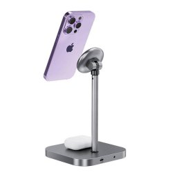 MagFree 3 in 1 incarcator inductiv pentru iPhone, iWatch, Airpods Gri