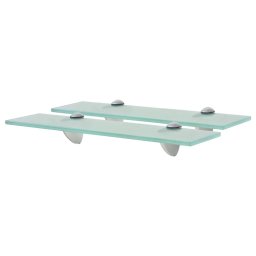 Rafturi suspendate, 2 buc., 40 x 20 cm, sticla, 8 mm GartenMobel Dekor