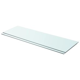 Rafturi, 2 buc., 90 x 30 cm, panouri sticla transparenta GartenMobel Dekor