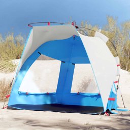 Cort camping 4 persoane albastru azur impermeabil setare rapida GartenMobel Dekor