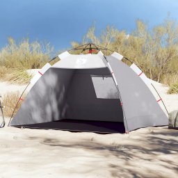 Cort camping 4 persoane gri impermeabil setare rapida GartenMobel Dekor