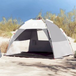 Cort camping 4 persoane gri impermeabil setare rapida GartenMobel Dekor