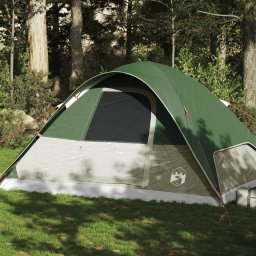 Cort de camping cupola pentru 6 persoane, verde, impermeabil GartenMobel Dekor