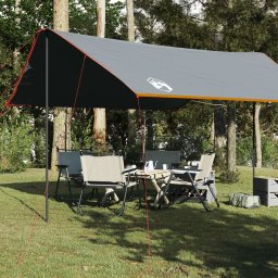 Prelata de camping gri/portocaliu, 460x305x210 cm, impermeabila GartenMobel Dekor