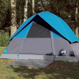 Cort de camping cupola pentru 3 persoane, albastru, impermeabil GartenMobel Dekor