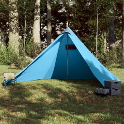 Cort de familie Tipi pentru 7 persoane, albastru, impermeabil GartenMobel Dekor