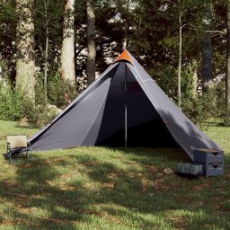 Cort de familie Tipi pentru 7 persoane gri impermeabil GartenMobel Dekor