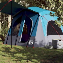 Cabina cort de camping, 5 persoane, albastru, impermeabil GartenMobel Dekor