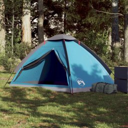 Cort de camping cupola pentru 2 persoane, albastru, impermeabil GartenMobel Dekor