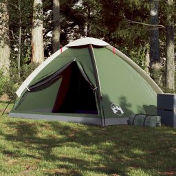 Cort de camping cupola pentru 4 persoane, verde, impermeabil GartenMobel Dekor