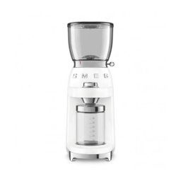 Rasnita SMEG Rasnita cafea CGF01WHEU , Alb, 150 W, 350 g,Funcția cafea espresso,Cantitate de cafea reglabila,Functie manuala