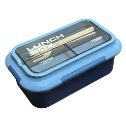 Cutie Alimente LUNCH BOX, 2 compartimente cu Lingurita si Furculita, 1100 ml