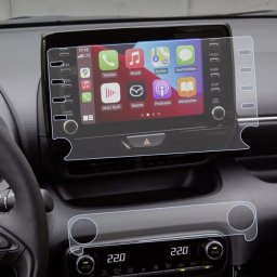 Mazda 2 2022+ Set (2 buc.) Folii de Protectie pentru Navigatie si Aer Conditionat - HD-Premium FoliaTa