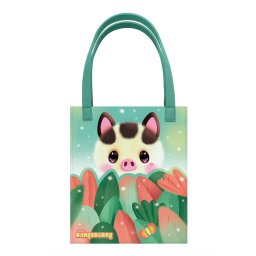 Sacosa Bangoberry Piggy Porcusorul, material textil, 24x28x2 cm