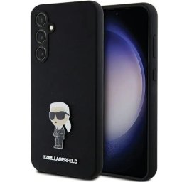 Husa Karl Lagerfeld Silicone Ikonik Metal Pin case for Samsung Galaxy S23 FE - black