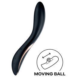 Satisfyer Rrrolling - vibrator punctul G cu bile mișcătoare (negru)