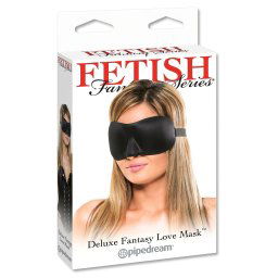Fetish Deluxe Fantasy - mască de ochi lată, moale (negru)