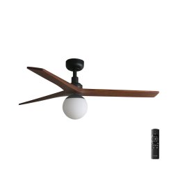 Ventilator de tavan FARO 34277-11L KLIM M 1xE27/15W/230V lemn/negru + telecomandă