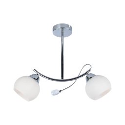 Lustră pe tijă CONNOR 2xE27/15W/230V crom lucios/alb