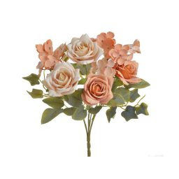 Buchet mixt trandafiri+hortensie artificiale pentru aranjamnete florale