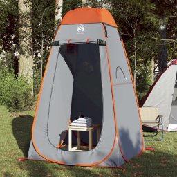 Cort de intimitate pop-up, gri si portocaliu, impermeabil GartenMobel Dekor
