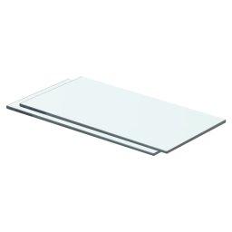 Rafturi, 2 buc., 40 x 15 cm, panouri sticla transparenta GartenMobel Dekor