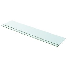 Rafturi, 2 buc., 100 x 20 cm, panouri sticla transparenta GartenMobel Dekor