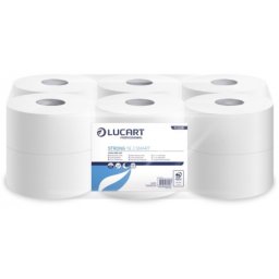 Hartie igienica mini jumbo, 2 straturi, 300 gr, celuloza 100%, 12 role/bax Lucart