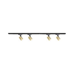 Spot în sistem pe șină VOLF 4xGU10/10W/230V auriu/negru