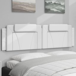 Perna pentru tablie pat, alb, 180 cm, piele artificiala GartenMobel Dekor